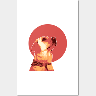 Retro Labrador Illustration Posters and Art